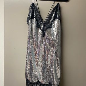 Pretty little thing sequin lace dress